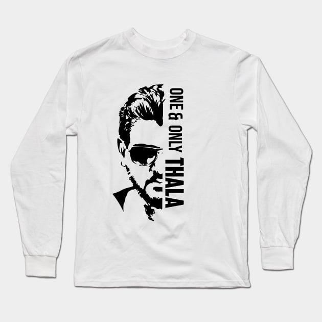 Ajith kumar One and Only Thala Kollywood Tamil Long Sleeve T-Shirt by alltheprints